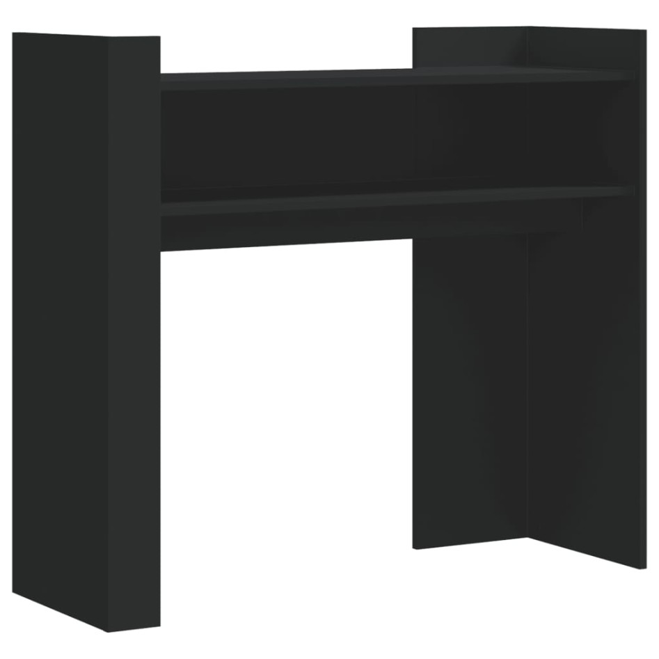 Mesa consola de madera de ingeniería negra 100x35x90