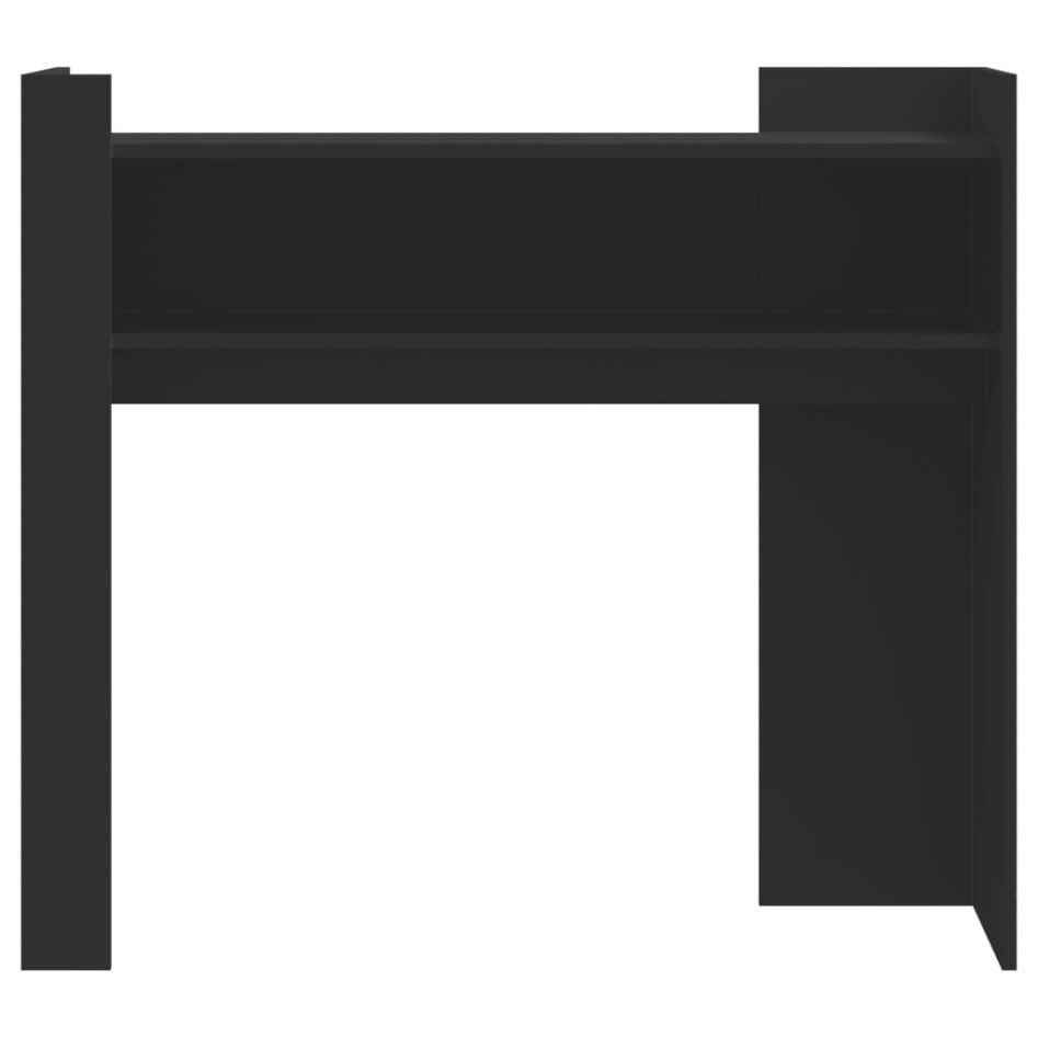 Mesa consola de madera de ingeniería negra 100x35x90