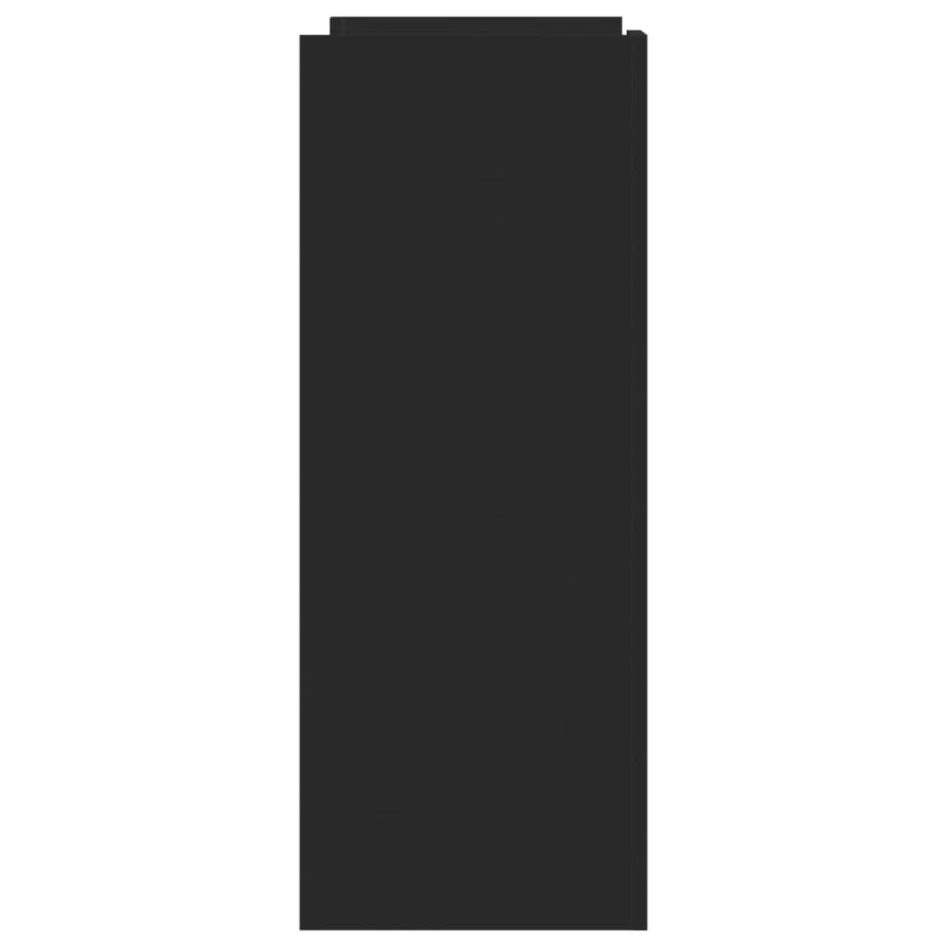 Mesa consola de madera de ingeniería negra 100x35x90