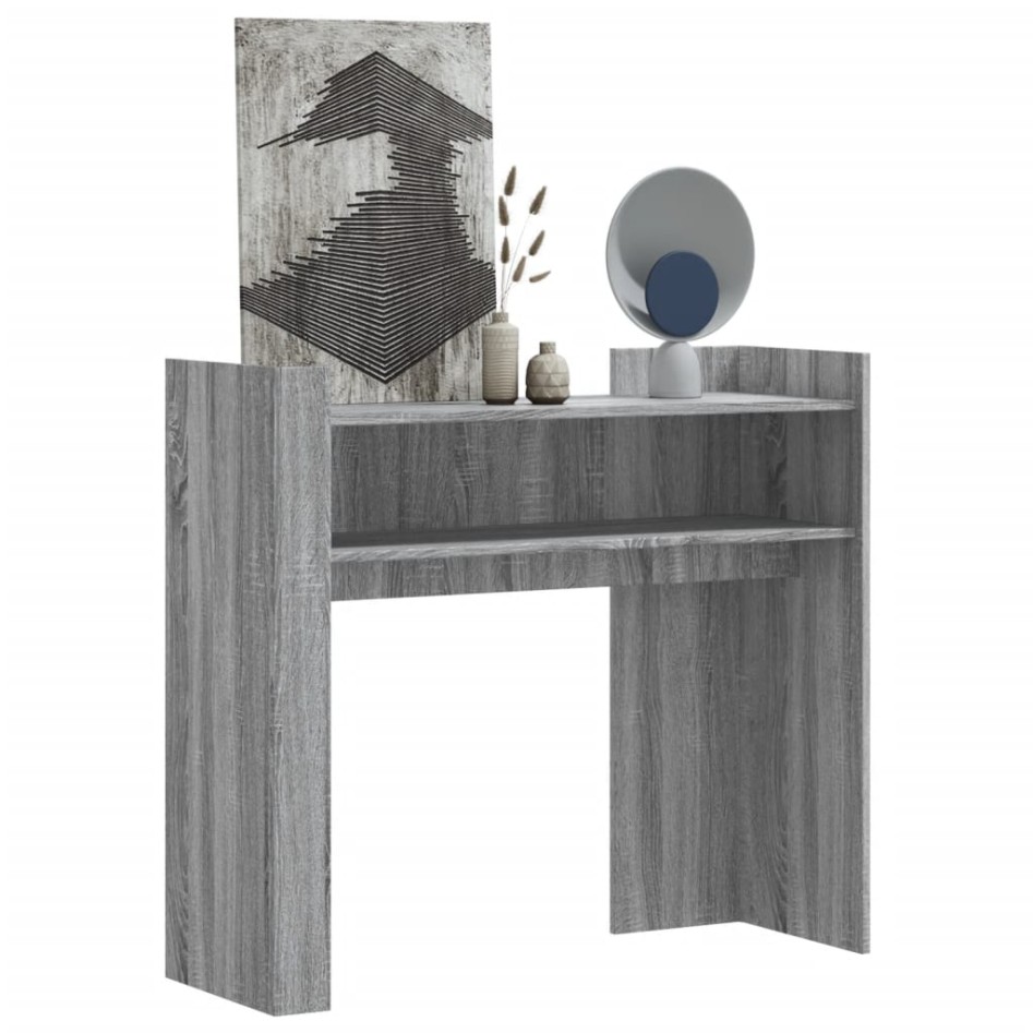 Mesa consola de madera de ingeniería gris Sonoma 100x35x90