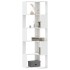 Estantería de esquina 5 niveles madera blanco 50x50x179