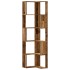 Estantería de esquina 5 niveles madera envejecida 50x50x179
