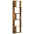 Estantería de esquina 5 niveles madera envejecida 50x50x179