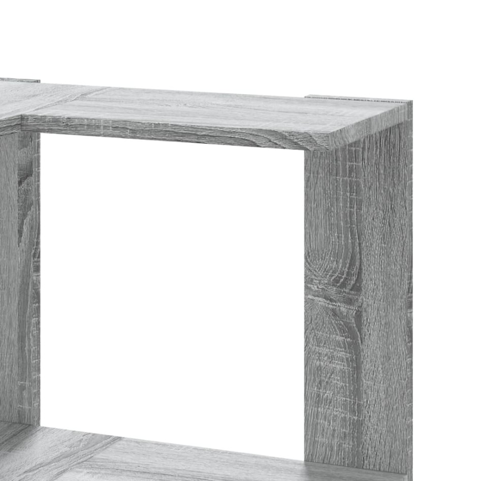 Estantería de esquina 3 niveles madera gris Sonoma 50x50x102