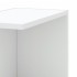 Estantería de pared de esquina madera blanca 36,5x36,5x140