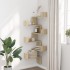 Estantería de pared de esquina madera roble Sonoma 45x45x147