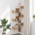 Estantería de pared esquina madera roble artisan 45x45x147