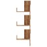 Estantería de pared esquina madera roble artisan 45x45x147