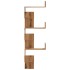 Estantería de pared esquina madera roble artisan 45x45x147