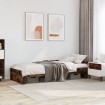 Estructura de cama sin colchón madera roble ahumado 90x190 cm