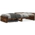 Estructura de cama sin colchón madera roble ahumado 90x190