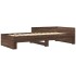 Estructura de cama sin colchón madera marrón roble 90x190