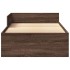 Estructura de cama sin colchón madera marrón roble 90x190