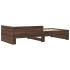 Estructura de cama sin colchón madera marrón roble 90x190