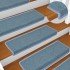 Alfombras de peldaños de escalera 15 uds azul 65x21x4