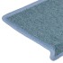 Alfombras de peldaños de escalera 15 uds azul 65x21x4