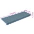 Alfombras de peldaños de escalera 15 uds azul 65x21x4
