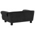 Sofá para perros felpa negro 72x45x30