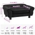 Sofá para perros felpa negro 72x45x30