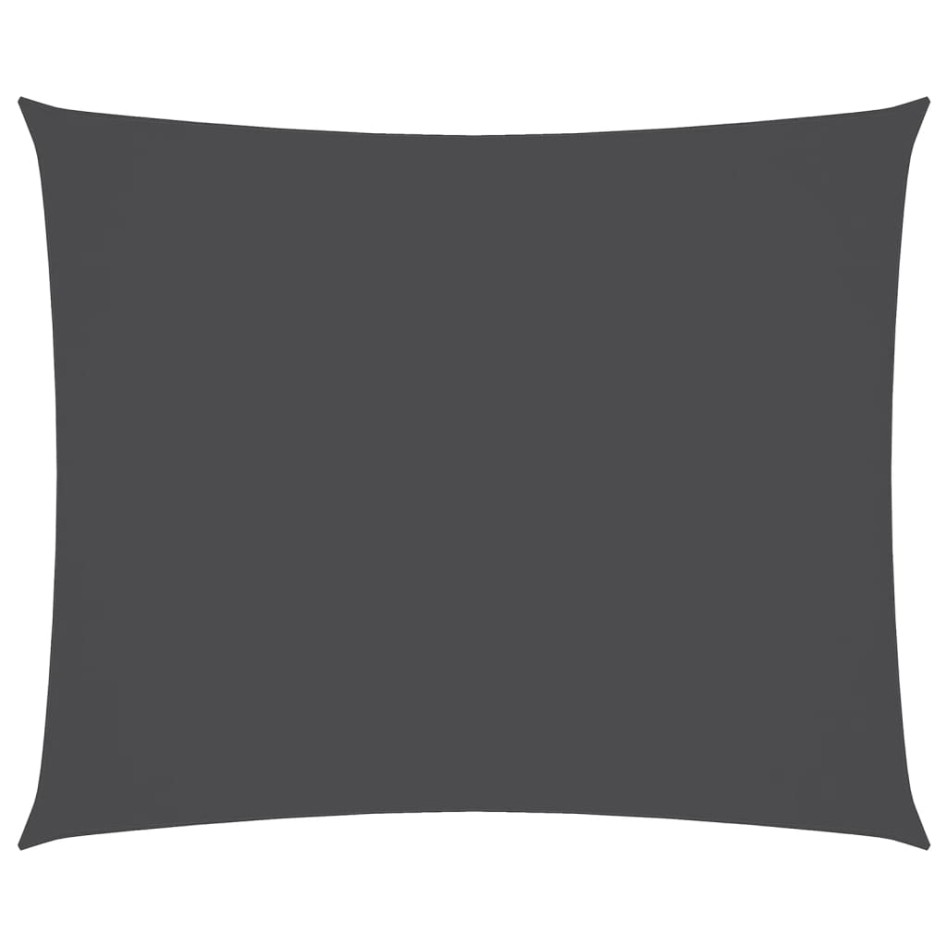Toldo de vela rectangular tela Oxford gris antracita 4x5