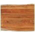 Tablero de mesa rectangular borde natural acacia 90x80x2,5