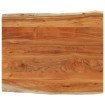 Tablero de mesa rectangular borde natural acacia 90x80x2,5 cm