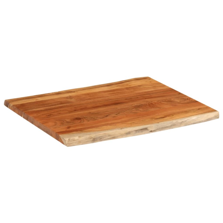 Tablero de mesa rectangular borde natural acacia 90x80x2,5