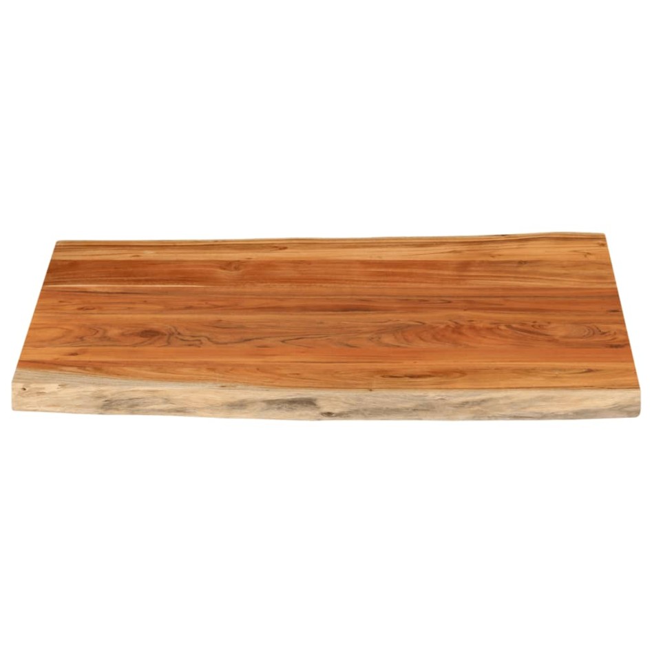 Tablero de mesa rectangular borde natural acacia 90x80x2,5