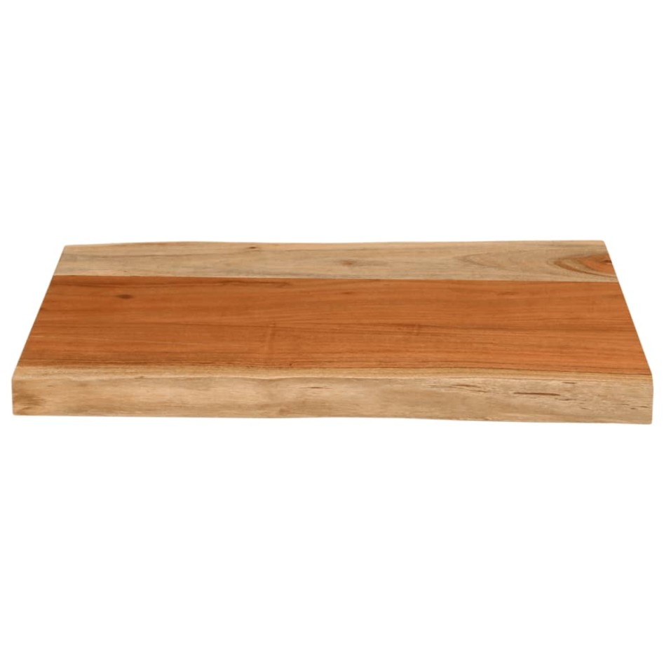 Tablero de mesa rectangular borde natural acacia 70x40x3,8