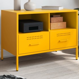 Mueble para TV acero amarillo mostaza 68x39x50,5