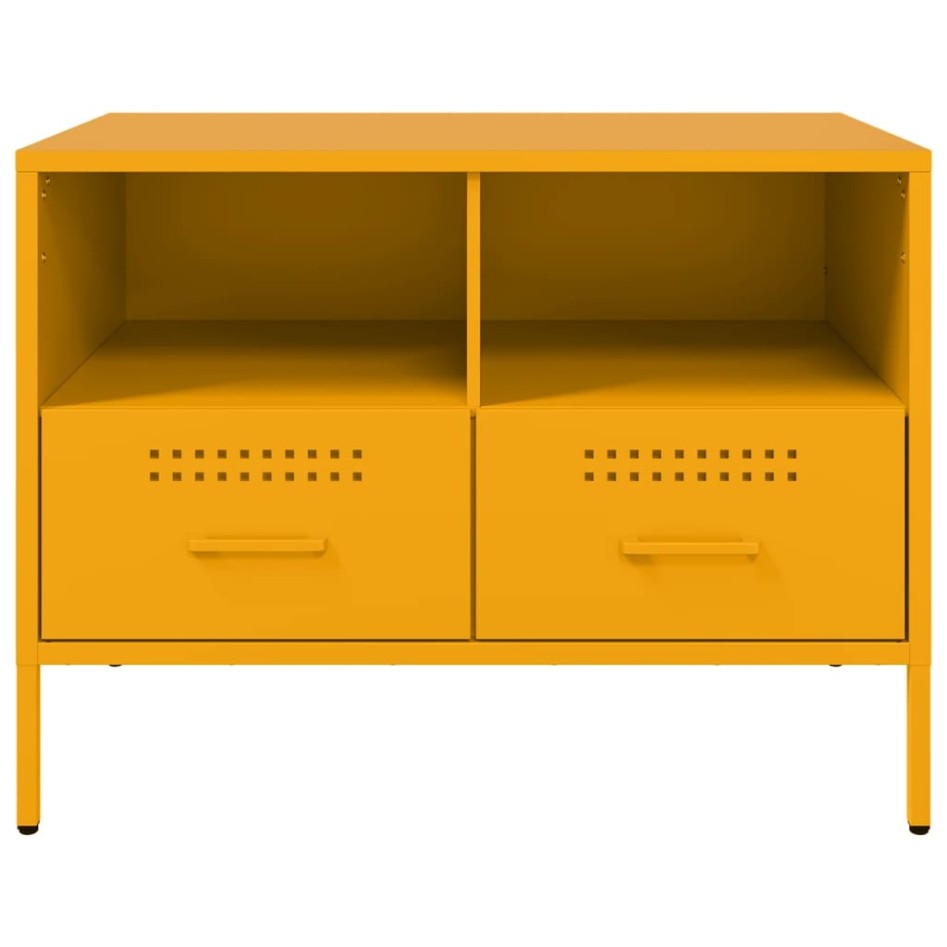 Mueble para TV acero amarillo mostaza 68x39x50,5