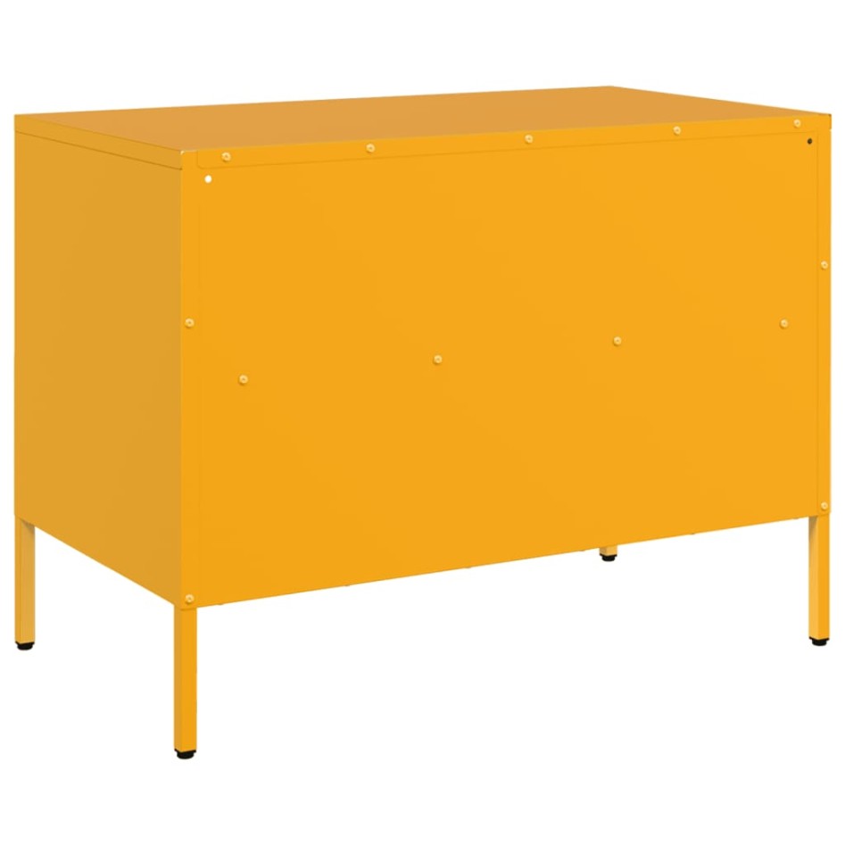 Mueble para TV acero amarillo mostaza 68x39x50,5