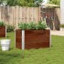 Jardinera de madera maciza de pino marrón 100x50