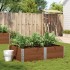 Jardinera de madera maciza de pino marrón 150x100