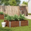 Jardinera de madera maciza de pino marrón 150x100 cm