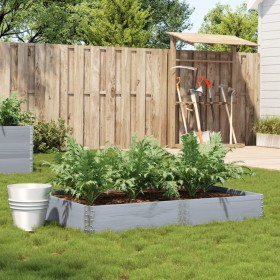 Jardinera de madera maciza de pino gris 150x100