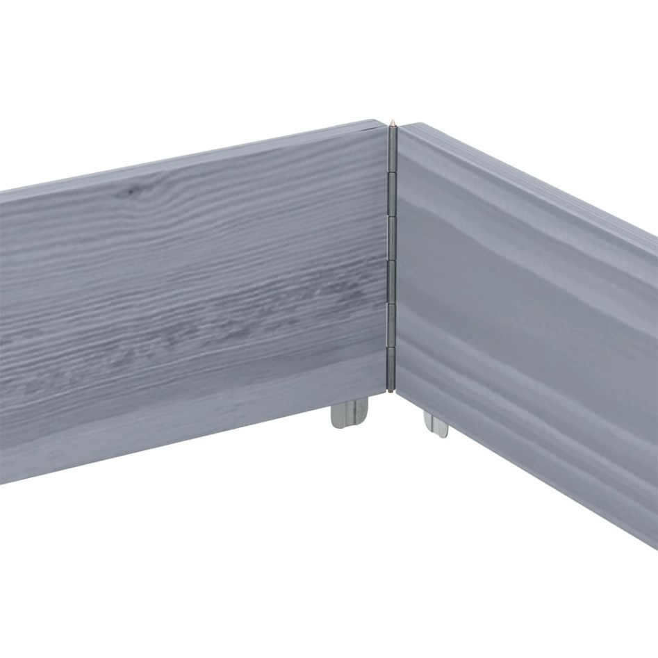 Jardinera de madera maciza de pino gris 150x100