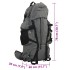 Mochila de senderismo tela oxford gris 80
