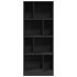 Estantería de madera de ingeniería negra 57x28,5x141