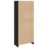 Estantería de madera de ingeniería negra 57x28,5x141