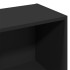 Estantería de madera de ingeniería negra 57x28,5x141