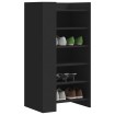 Mueble zapatero madera de ingeniería negro 52x37,5x100 cm