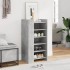 Mueble zapatero madera ingeniería gris hormigón 52x37,5x100