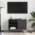 Mueble de TV acero negro 68x39x50,5
