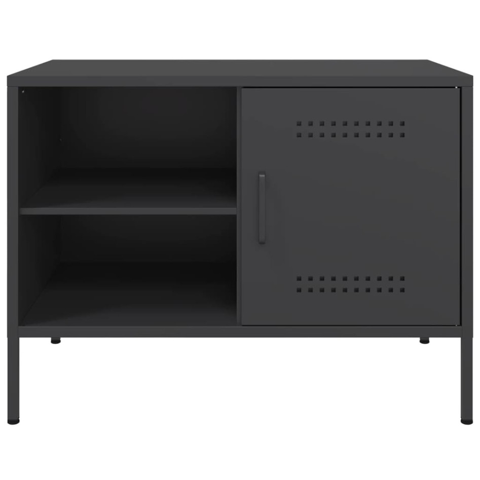 Mueble de TV acero negro 68x39x50,5