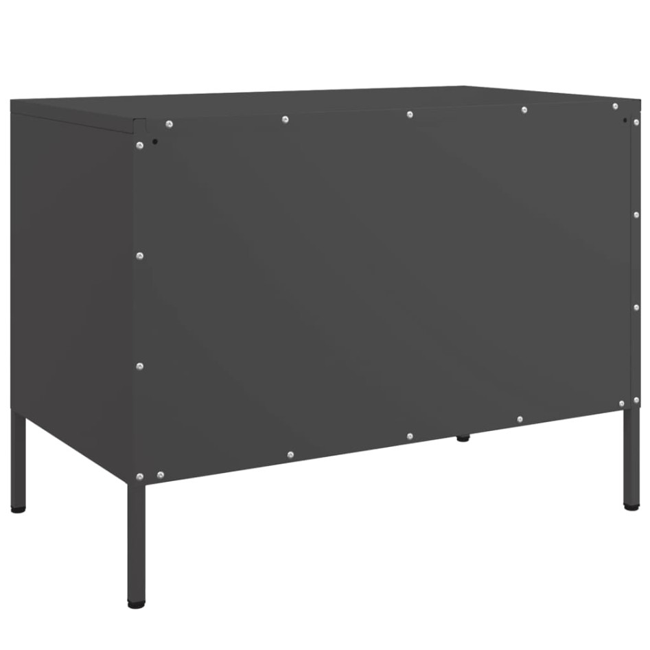 Mueble de TV acero negro 68x39x50,5