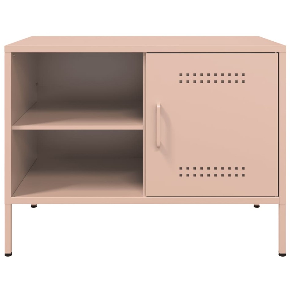 Mueble de TV acero rosa 68x39x50,5