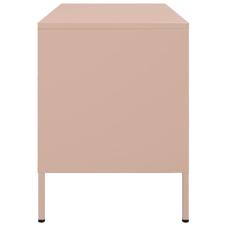 Mueble de TV acero rosa 68x39x50,5