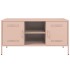 Mueble de TV de acero rosa 100,5x39x50,5