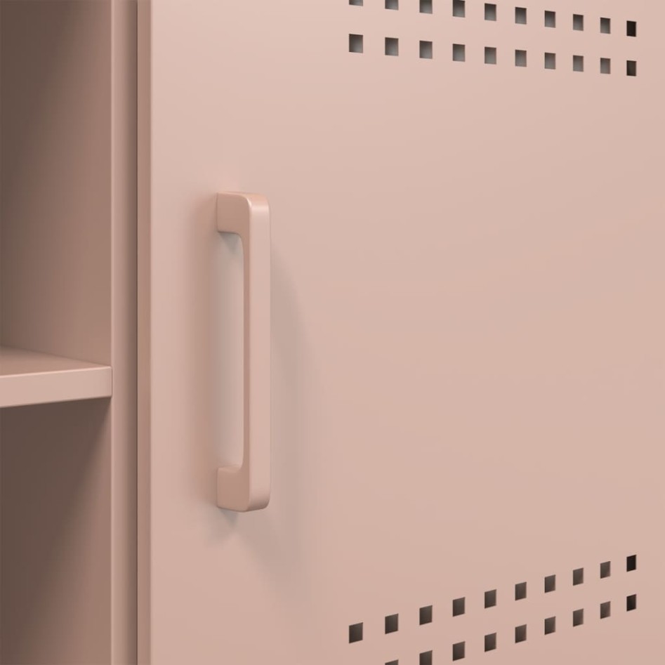 Mueble de TV de acero rosa 100,5x39x50,5